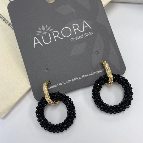 Aurora Princess Drop in Black (Gold)