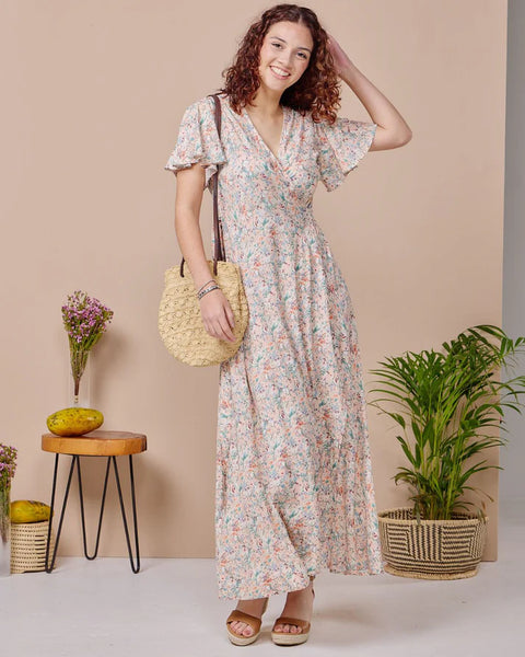 Bonny - Dew Drop: Maxi Wrap dress