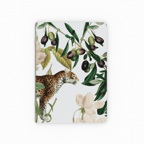 A5 Notebook - Olives & Leopard
