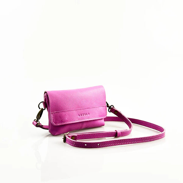 Alfi Micro Leather Crossbody - Purple Orchid