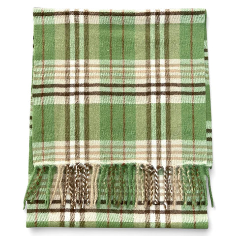 Tartan Check Preppy Scarf - Mint
