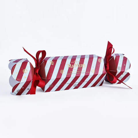 Mamere Red & Cream Festive Cracker - Choc coated Almond Nougat