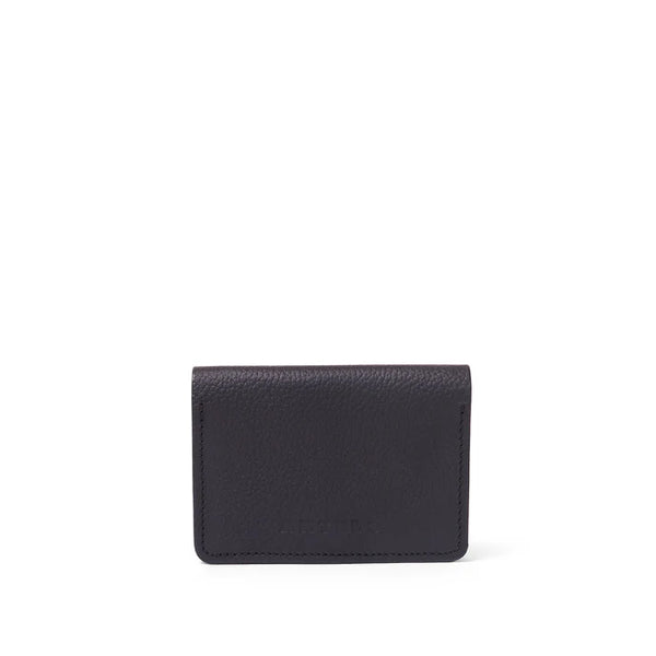 Ozzie leather card wallet - Black
