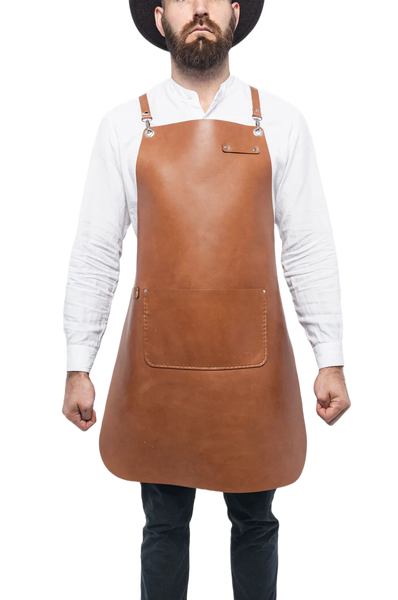 Major John Genuine Leather Apron in Toffee