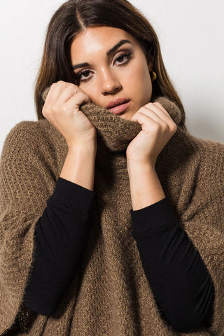 The Lana Layer Poncho | Mocha