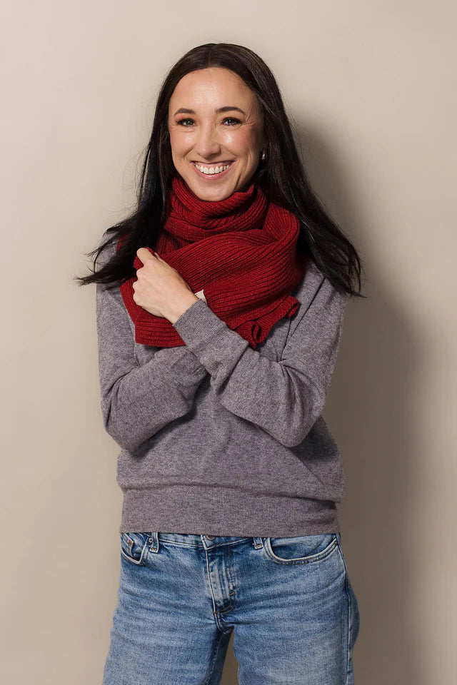 Nest Knit Scarf | Ruby