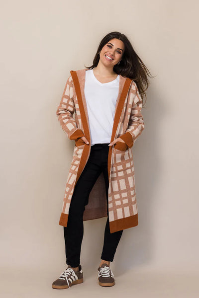 Hooded Haven Knit Coat