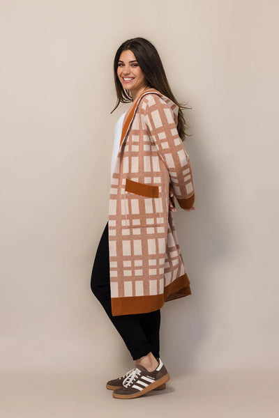 Hooded Haven Knit Coat