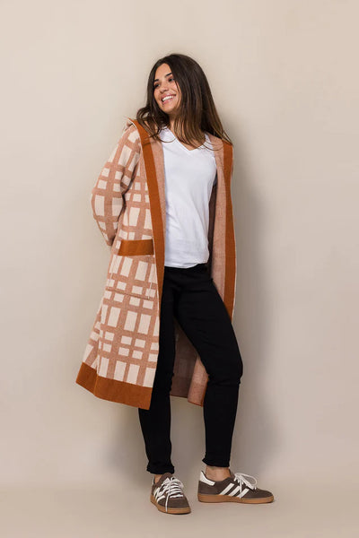 Hooded Haven Knit Coat