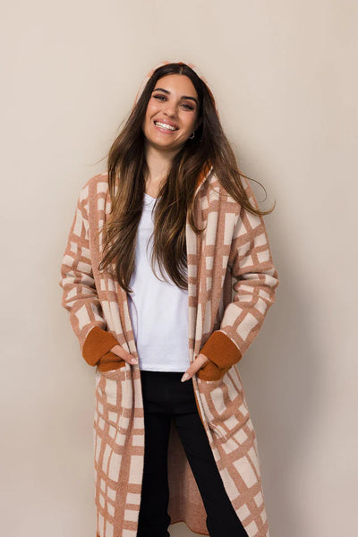 Hooded Haven Knit Coat
