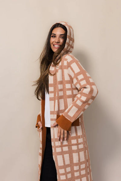 Hooded Haven Knit Coat