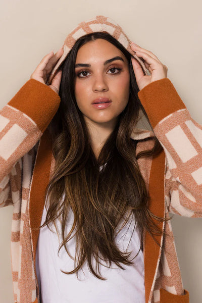 Hooded Haven Knit Coat