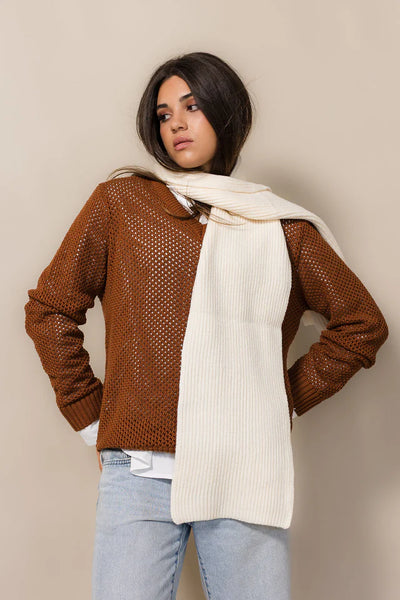 Nest Knit Scarf | Chalk