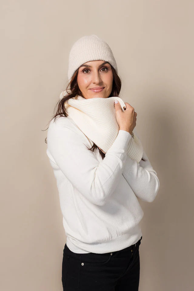 Nest Knit Scarf | Chalk