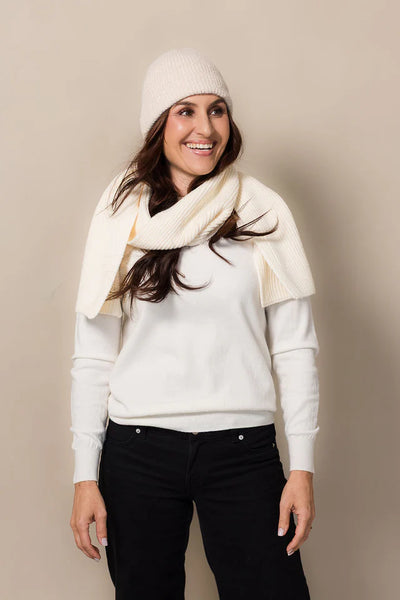 Nest Knit Scarf | Chalk