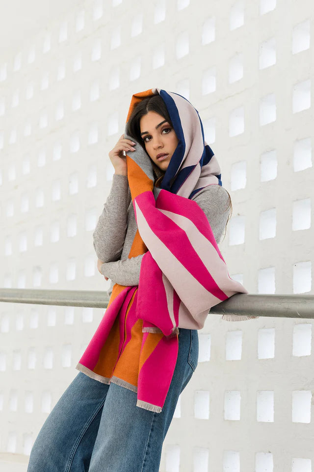 Geo Triangle Wrap | Pink/Orange