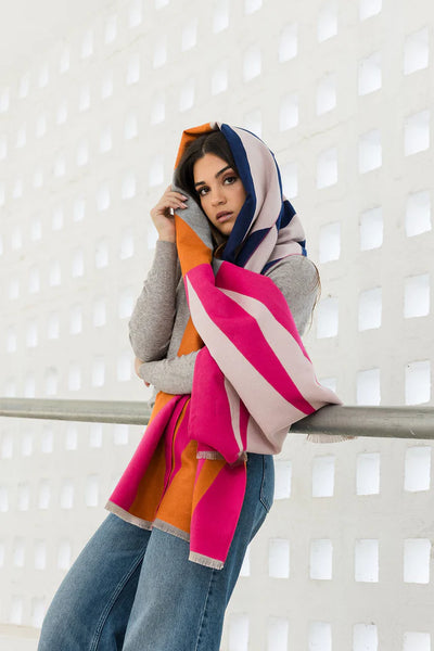 Geo Triangle Wrap | Pink/Orange