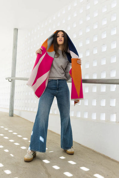 Geo Triangle Wrap | Pink/Orange