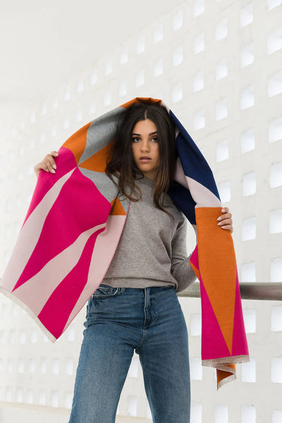 Geo Triangle Wrap | Pink/Orange