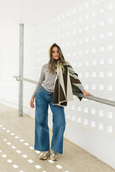 Geo Triangle Wrap | Lime/Saffron