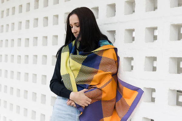 Urban Check Wrap | Purple/Orange