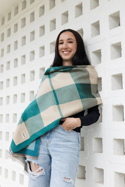 Urban Check Wrap | Jade/Teal