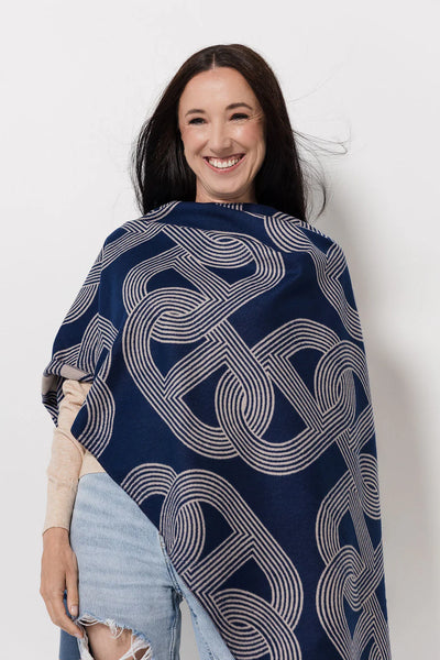 Arabesque Wrap | Navy/Denim
