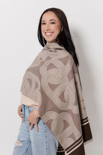 Arabesque Wrap | Taupe/Choc