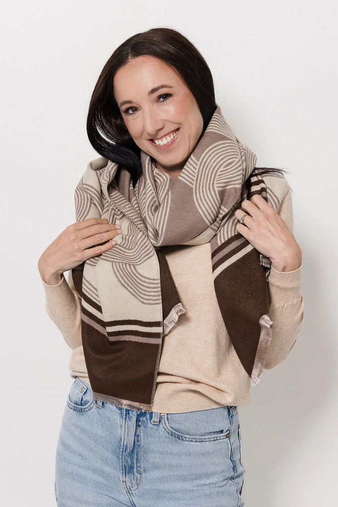 Arabesque Wrap | Taupe/Choc