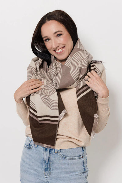 Arabesque Wrap | Taupe/Choc