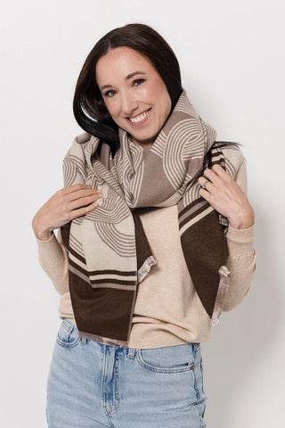 Arabesque Wrap | Taupe/Choc