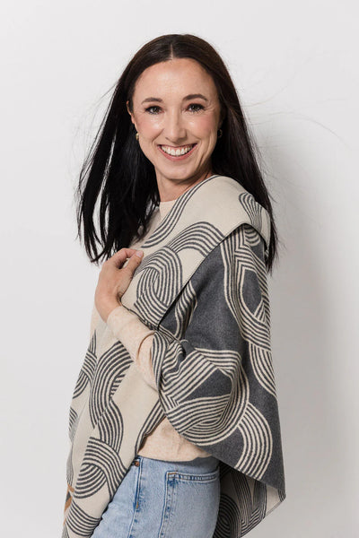 Arabesque Wrap | Grey/Camel