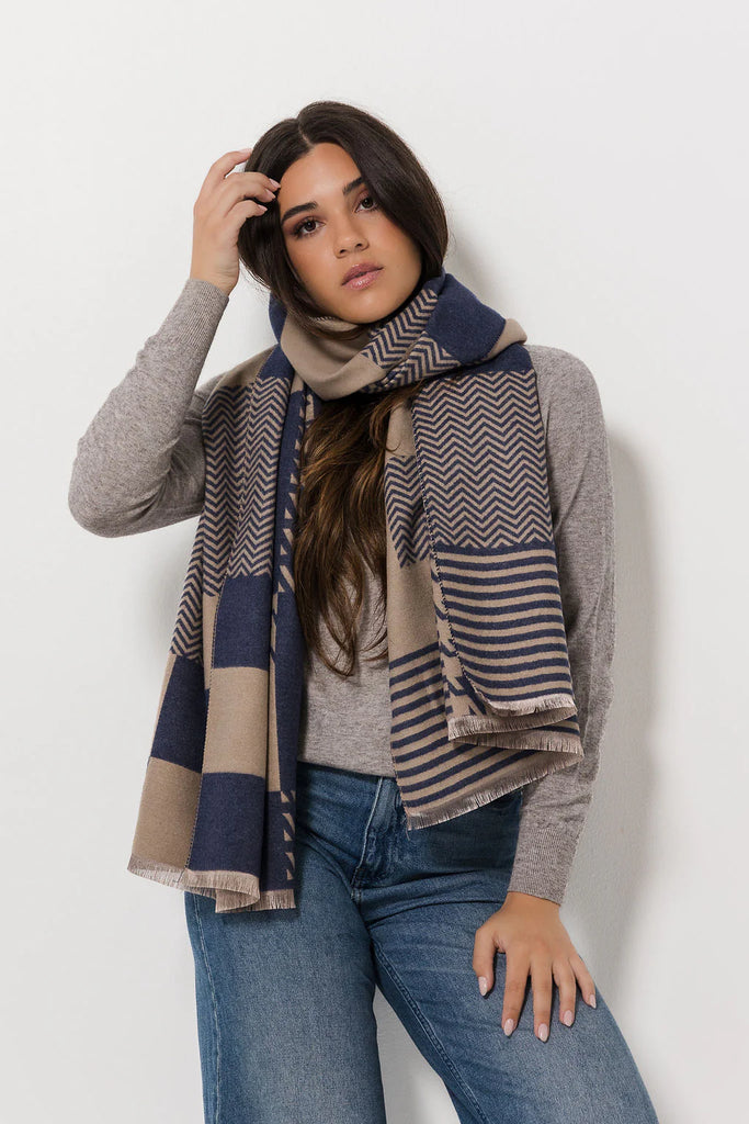 Mosaic Wrap | Denim/Stone