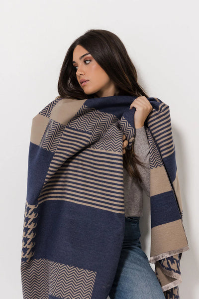 Mosaic Wrap | Denim/Stone