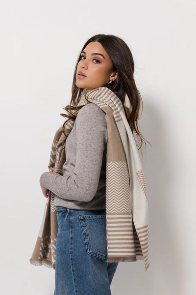 Mosaic Wrap | Stone/Creme
