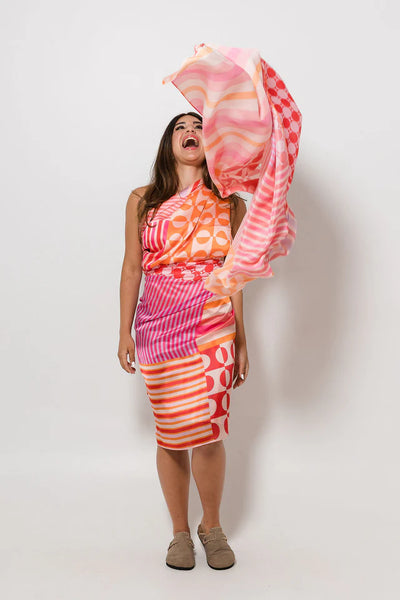 Luxe Silky wrap | Retro Pinks