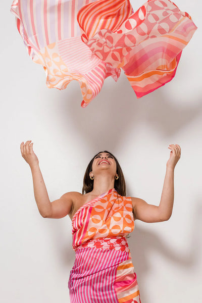 Luxe Silky wrap | Retro Pinks