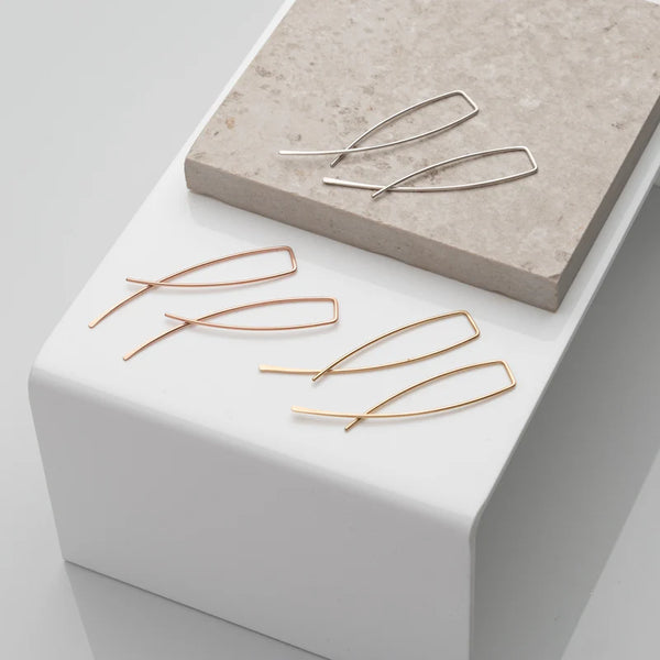 Avery Earrings Long - silver, gold or rose gold