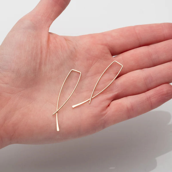 Avery Earrings Long - silver, gold or rose gold