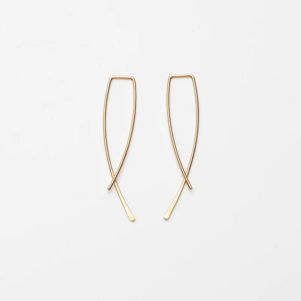 Avery Earrings Long - silver, gold or rose gold