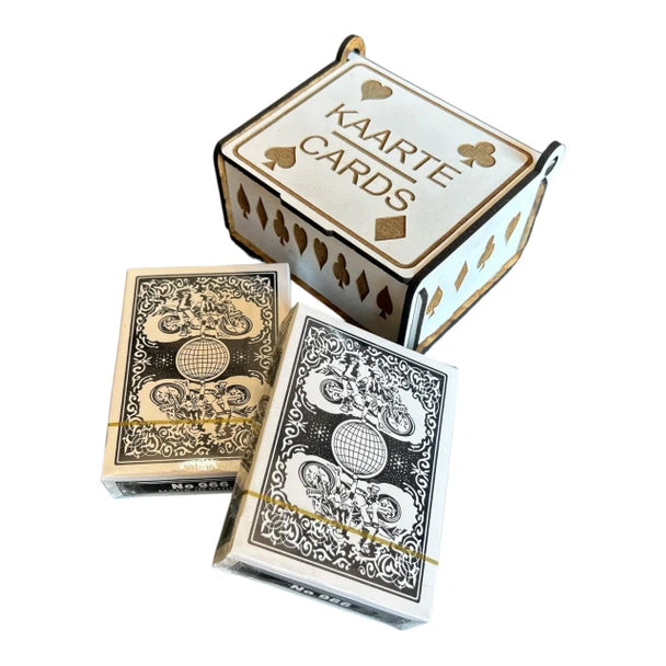Wooden Card Box - Include Cards