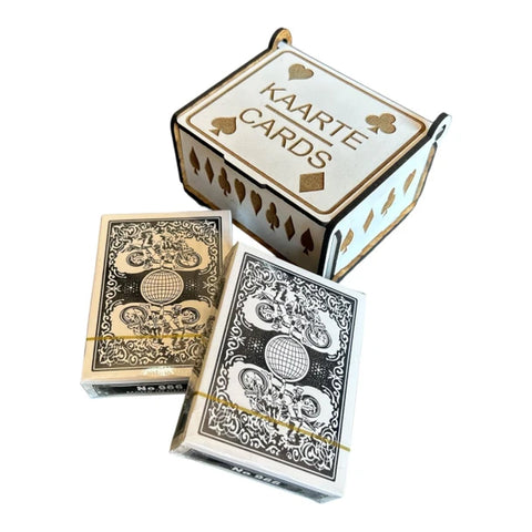 Wooden Card Box - Include Cards