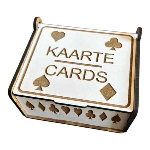 Wooden Card Box - Include Cards