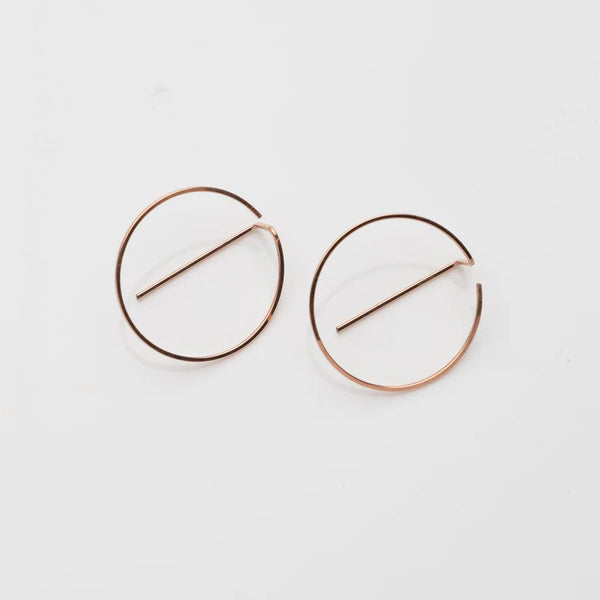 Bauhaus Earrings Large - silver, gold or rose gold