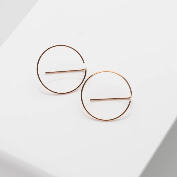 Bauhaus Earrings Large - silver, gold or rose gold