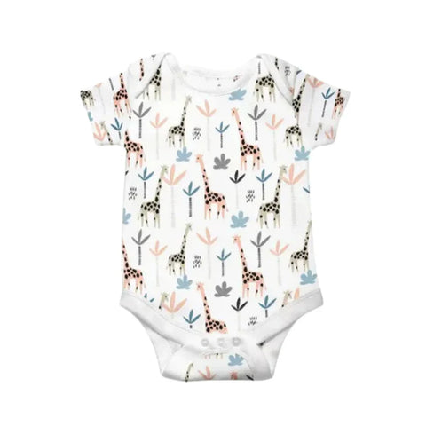 Short Sleeve Classic Onesie - Giraffe