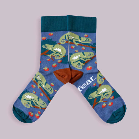 Ladies’ Chameleon socks | Flap-necked chameleon from South Africa