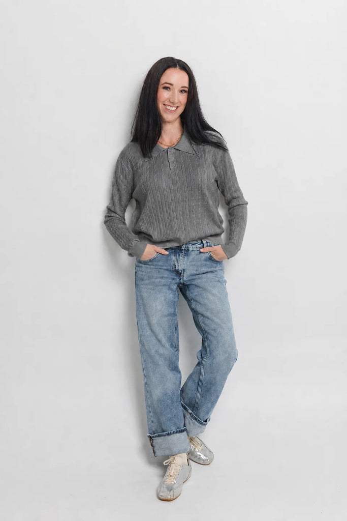 Clubhouse Collar Jumper | Grey