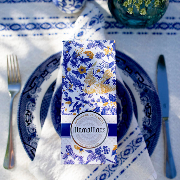 Mamamac's Beautiful Blue Gift Box Choc Chip Biscuits