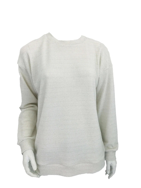 Crew Neck Sweater – White Shimmer
